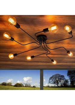 Opviq Lampa sufitowa "Truva" w kolorze czarnym - gł. 15 x Ø 140 cm ze sklepu Limango Polska w kategorii Oświetlenie - zdjęcie 177620947