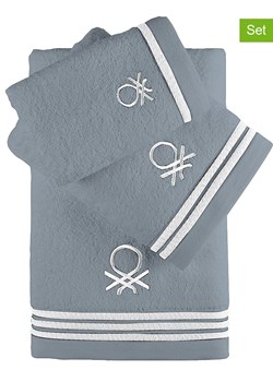 Benetton 3-częściowy zestaw ręczników w kolorze szarym ze sklepu Limango Polska w kategorii Ręczniki - zdjęcie 177621358