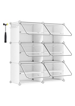 Songmics Szafka w kolorze białym na buty - 83 x 94 x 32 cm ze sklepu Limango Polska w kategorii Szafy - zdjęcie 177630688