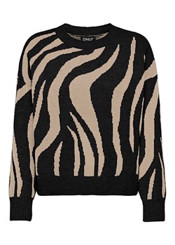 ONLY Sweter w kolorze beżowo-czarnym ze sklepu Limango Polska w kategorii Swetry damskie - zdjęcie 177631075