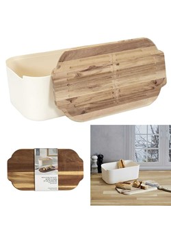 Make a Wish Chlebak w kolorze biało-brązowym - 33 x 19 x 12 cm ze sklepu Limango Polska w kategorii Pojemniki kuchenne - zdjęcie 177631095