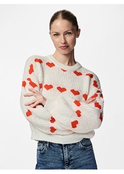 Pieces Sweter w kolorze biało-czerwonym ze sklepu Limango Polska w kategorii Swetry damskie - zdjęcie 177631287