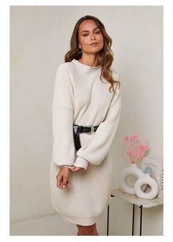 Soft Cashmere Sukienka dzianinowa w kolorze beżowym ze sklepu Limango Polska w kategorii Sukienki - zdjęcie 177632618