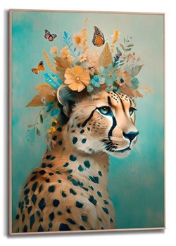 Orangewallz Druk artystyczny &quot;Flower Jaguar&quot; w ramce ze sklepu Limango Polska w kategorii Obrazy - zdjęcie 177632747