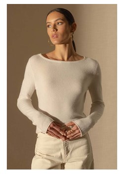 Perfect Cashmere Kaszmirowy sweter &quot;Megan&quot; w kolorze kremowym ze sklepu Limango Polska w kategorii Swetry damskie - zdjęcie 177635847