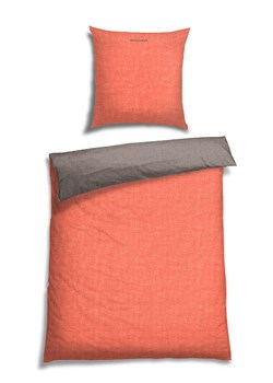 Schiesser Komplet pościeli renforcé "Doubleface" w kolorze szaro-pomarańczowym ze sklepu Limango Polska w kategorii Pościele - zdjęcie 177645468