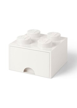 LEGO Pojemnik &quot;Brick 4&quot; w kolorze białym z szufladami - 15,8 x 11,3 x 15,8 cm ze sklepu Limango Polska w kategorii Pojemniki kuchenne - zdjęcie 177645795