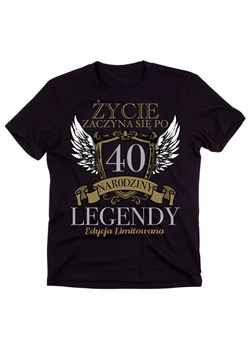MĘSKA Koszulka na 40 URODZINY ŻYCIE ZACZYNA SIĘ PO 40 ze sklepu Time For Fashion w kategorii T-shirty męskie - zdjęcie 177659969