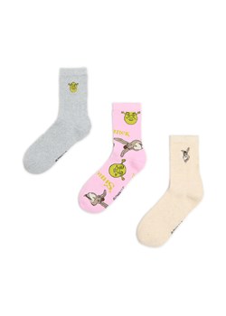 Cropp - 3 pack skarpet Shrek - wielobarwny ze sklepu Cropp w kategorii Skarpetki damskie - zdjęcie 177701816