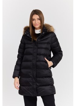 HETREGO Czarna damska kurtka puchowa Leonie Quilted Woman Jacket With Detached Hood, Rozmiar 44 EU - 48 IT ze sklepu outfit.pl w kategorii Kurtki damskie - zdjęcie 177705699