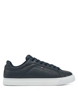 Sneakersy Tommy Hilfiger Icon Court Lth Flag Ess FM0FM05317 Granatowy ze sklepu eobuwie.pl w kategorii Buty sportowe męskie - zdjęcie 177721166