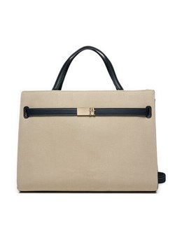 Torebka Tommy Hilfiger Th Heritage Workbag Sp Ca AW0AW17387 Beżowy ze sklepu eobuwie.pl w kategorii Kuferki - zdjęcie 177721326