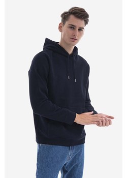 Norse Projects bluza bawełniana Vagn Classic Hood męska kolor granatowy z kapturem gładka N20.1276.7004-7004 ze sklepu ANSWEAR.com w kategorii Bluzy męskie - zdjęcie 177722479