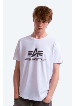 Alpha Industries t-shirt bawełniany Rainbow Reflective kolor biały z nadrukiem 100501RR.09-BIALY ze sklepu ANSWEAR.com w kategorii T-shirty męskie - zdjęcie 177727849