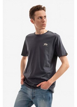 Alpha Industries t-shirt bawełniany męski kolor szary z nadrukiem ze sklepu ANSWEAR.com w kategorii T-shirty męskie - zdjęcie 177727906