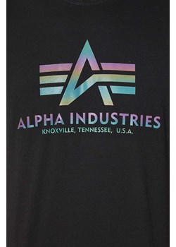 Alpha Industries t-shirt bawełniany kolor czarny z nadrukiem 100501RR.03-CZARNY ze sklepu ANSWEAR.com w kategorii T-shirty męskie - zdjęcie 177727936