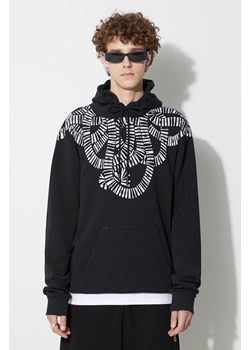 Marcelo Burlon bluza bawełniana Snake Wings męska kolor czarny z kapturem wzorzysta ze sklepu ANSWEAR.com w kategorii Bluzy męskie - zdjęcie 177728986