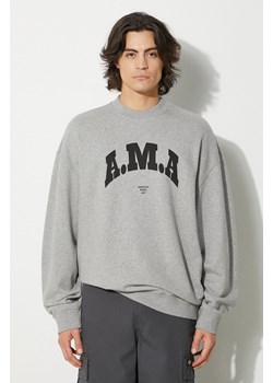 Marcelo Burlon bluza bawełniana Ama Comfort Crewneck męska kolor szary z nadrukiem CMBA097F24FLE0030810 ze sklepu ANSWEAR.com w kategorii Bluzy męskie - zdjęcie 177731285