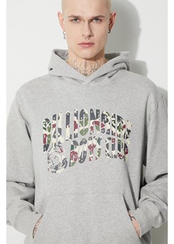 Billionaire Boys Club bluza bawełniana Duck Camo Arch Logo Popover męska kolor szary z kapturem z nadrukiem B23432 ze sklepu ANSWEAR.com w kategorii Bluzy męskie - zdjęcie 177749369