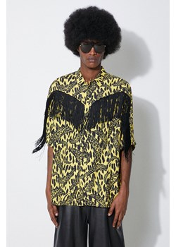 Fiorucci koszula Banimalier Print Fringed Shirt męska kolor żółty regular M01FPTSH054VI01YW02 ze sklepu ANSWEAR.com w kategorii Koszule męskie - zdjęcie 177749568