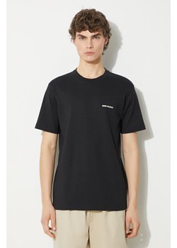 Norse Projects t-shirt bawełniany Johannes Organic Logo męski kolor czarny gładki N01.0606.9999 ze sklepu ANSWEAR.com w kategorii T-shirty męskie - zdjęcie 177750997