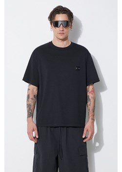 Neil Barrett t-shirt bawełniany Slim Dropped Shoulder Pierced Nipple męski kolor czarny z aplikacją MY70144A-Y518-001N ze sklepu ANSWEAR.com w kategorii T-shirty męskie - zdjęcie 177751019