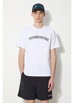 thisisneverthat t-shirt Arch-Logo Tee męski kolor biały z nadrukiem TN240TTSST04 ze sklepu ANSWEAR.com w kategorii T-shirty męskie - zdjęcie 177751067