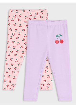 Sinsay - Legginsy 2 pack z owocowym motywem - fioletowy ze sklepu Sinsay w kategorii Odzież dla niemowląt - zdjęcie 177785955