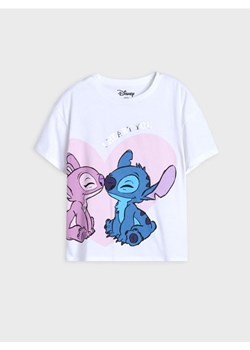 Sinsay - Koszulka Stitch - biały ze sklepu Sinsay w kategorii Bluzki dziewczęce - zdjęcie 177786079