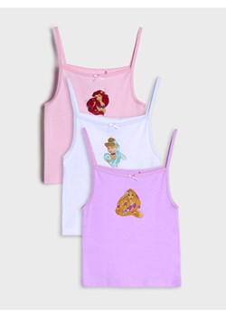 Sinsay - Podkoszulki 3 pack Disney Princess - biały ze sklepu Sinsay w kategorii Podkoszulki dziecięce - zdjęcie 177787508