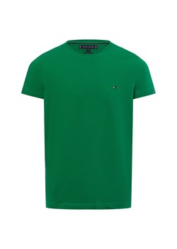 Tommy Hilfiger T-shirt męski Mężczyźni Dżersej jodłowy jednolity ze sklepu vangraaf w kategorii T-shirty męskie - zdjęcie 177787808