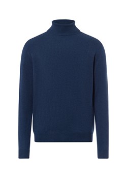 Andrew James Sweter z dodatkiem kaszmiru Mężczyźni Wełna indygo jednolity ze sklepu vangraaf w kategorii Swetry męskie - zdjęcie 177787847