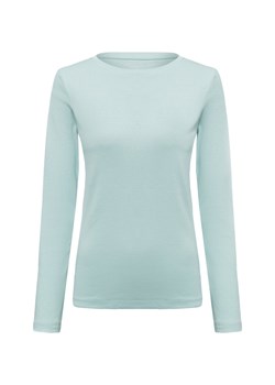 brookshire Damska koszulka z długim rękawem Kobiety Bawełna miętowy jednolity ze sklepu vangraaf w kategorii Bluzki damskie - zdjęcie 177787917