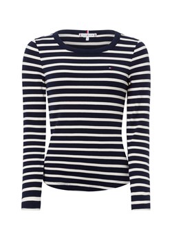 Tommy Hilfiger Damska koszulka z długim rękawem Kobiety wiskoza granatowy jednolity ze sklepu vangraaf w kategorii Bluzki damskie - zdjęcie 177787975
