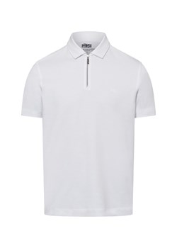 Finshley & Harding London Męska koszulka polo Mężczyźni Bawełna biały jednolity ze sklepu vangraaf w kategorii T-shirty męskie - zdjęcie 177788017