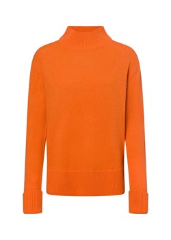 Marie Lund Damski sweter z dzianiny wykonany z wełny merynosów Kobiety Wełna pomarańczowy jednolity ze sklepu vangraaf w kategorii Swetry damskie - zdjęcie 177788066