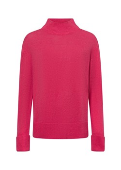 Marie Lund Damski sweter z dzianiny wykonany z wełny merynosów Kobiety Wełna wyrazisty róż jednolity ze sklepu vangraaf w kategorii Swetry damskie - zdjęcie 177788067