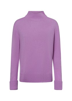 Marie Lund Damski sweter z dzianiny wykonany z wełny merynosów Kobiety Wełna lila jednolity ze sklepu vangraaf w kategorii Swetry damskie - zdjęcie 177788068