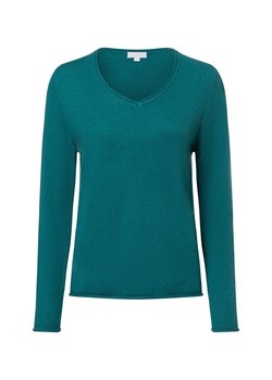 brookshire Sweter damski z dzianiny Kobiety Bawełna petrol jednolity ze sklepu vangraaf w kategorii Swetry damskie - zdjęcie 177788108