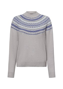 Franco Callegari Damski sweter z dzianiny wykonany z wełny merynosów Kobiety Wełna merino srebrny wzorzysty ze sklepu vangraaf w kategorii Swetry damskie - zdjęcie 177788137