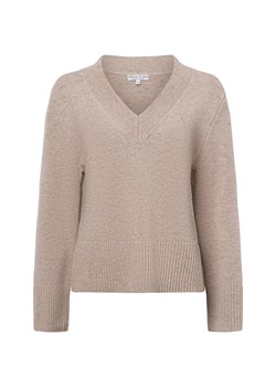 Marie Lund Damski sweter z dzianiny wykonany z wełny merynosów Kobiety Wełna merino beżowy jednolity ze sklepu vangraaf w kategorii Swetry damskie - zdjęcie 177788186