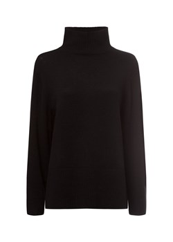 Marie Lund Damski sweter z dzianiny wykonany z wełny merynosów Kobiety Wełna merino czarny jednolity ze sklepu vangraaf w kategorii Swetry damskie - zdjęcie 177788188