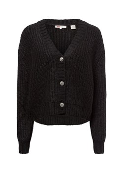 Levi's Kardigan damski z zawartością wełny Kobiety czarny jednolity ze sklepu vangraaf w kategorii Swetry damskie - zdjęcie 177788279