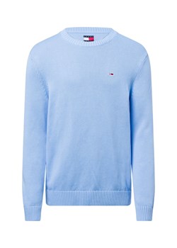 Tommy Jeans Męska bluza z dzianiny Mężczyźni Bawełna błękit królewski jednolity ze sklepu vangraaf w kategorii Swetry męskie - zdjęcie 177788287