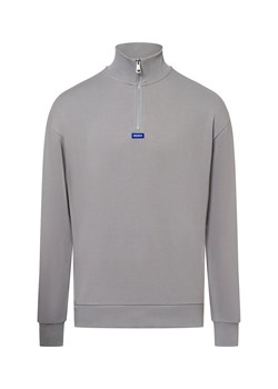 HUGO BLUE Bluza męska - Neeler Mężczyźni Bawełna jasny szary jednolity ze sklepu vangraaf w kategorii Bluzy męskie - zdjęcie 177788319