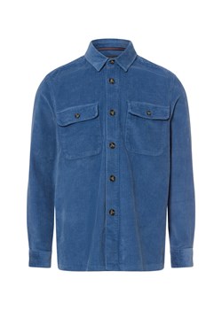 Fynch-Hatton Męska koszula casual Mężczyźni Comfort Fit Bawełna niebieski jednolity ze sklepu vangraaf w kategorii Koszule męskie - zdjęcie 177788337