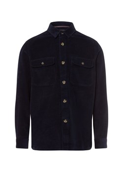 Fynch-Hatton Męska koszula casual Mężczyźni Comfort Fit Bawełna granatowy jednolity ze sklepu vangraaf w kategorii Koszule męskie - zdjęcie 177788338