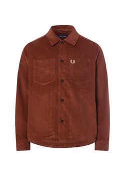 Fred Perry Męska koszula casual Mężczyźni Regular Fit Bawełna czekoladowy jednolity ze sklepu vangraaf w kategorii Koszule męskie - zdjęcie 177788397