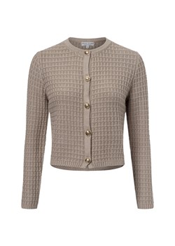 Marie Lund Damski kardigan z kaszmirową częścią Kobiety Bawełna taupe jednolity ze sklepu vangraaf w kategorii Swetry damskie - zdjęcie 177788428