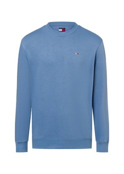 Tommy Jeans Bluza męska Mężczyźni Bawełna niebieski jednolity ze sklepu vangraaf w kategorii Bluzy męskie - zdjęcie 177788458